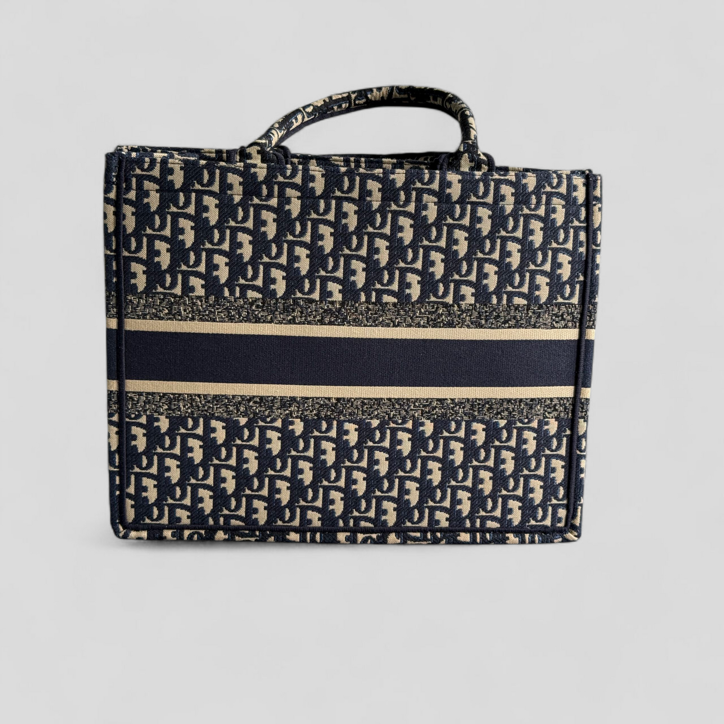 Elegant Monogram Tote Bag – Preloved & Spacious