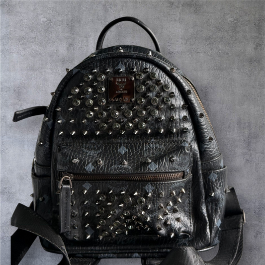 Preloved Studded Backpack – Edgy & Stylish