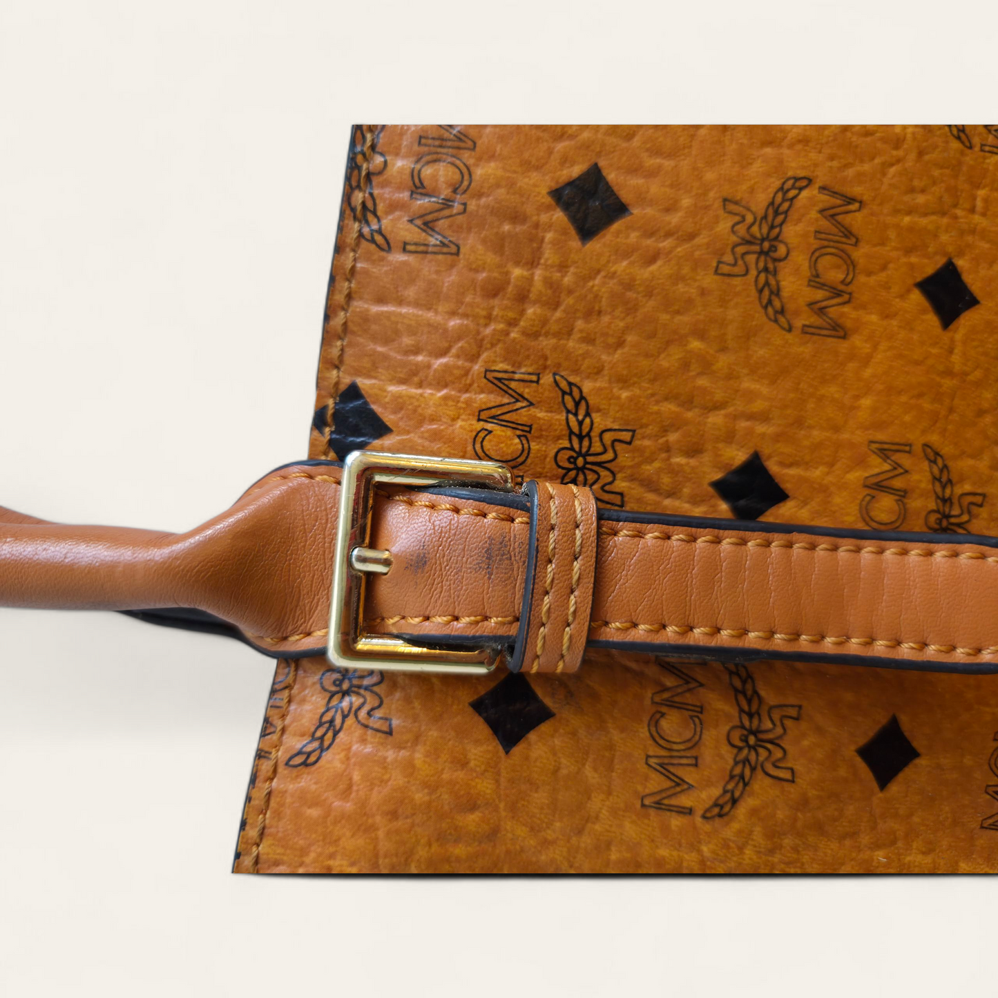“Preloved brown tote bag, stylish & spacious.”