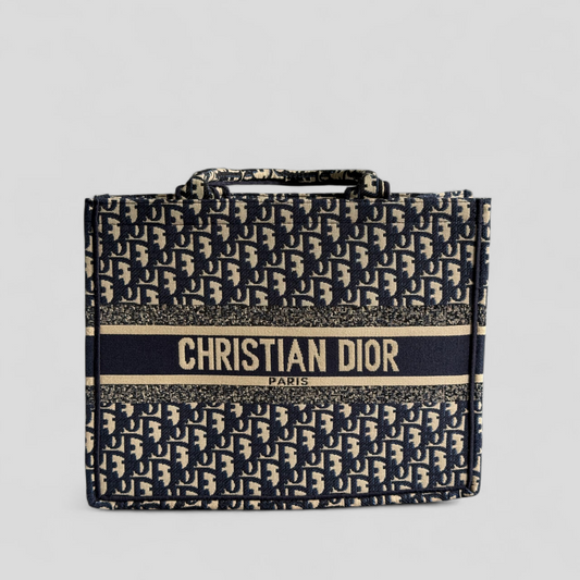 Elegant Monogram Tote Bag – Preloved & Spacious
