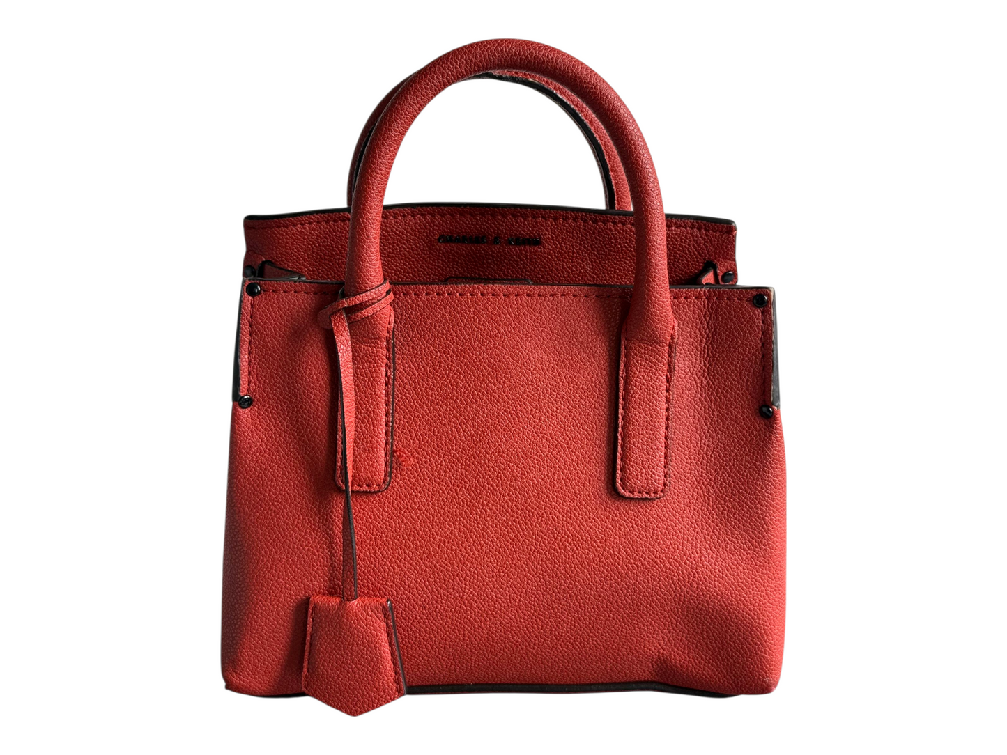 Preloved Orange Structured Handbag – Bold & Elegant