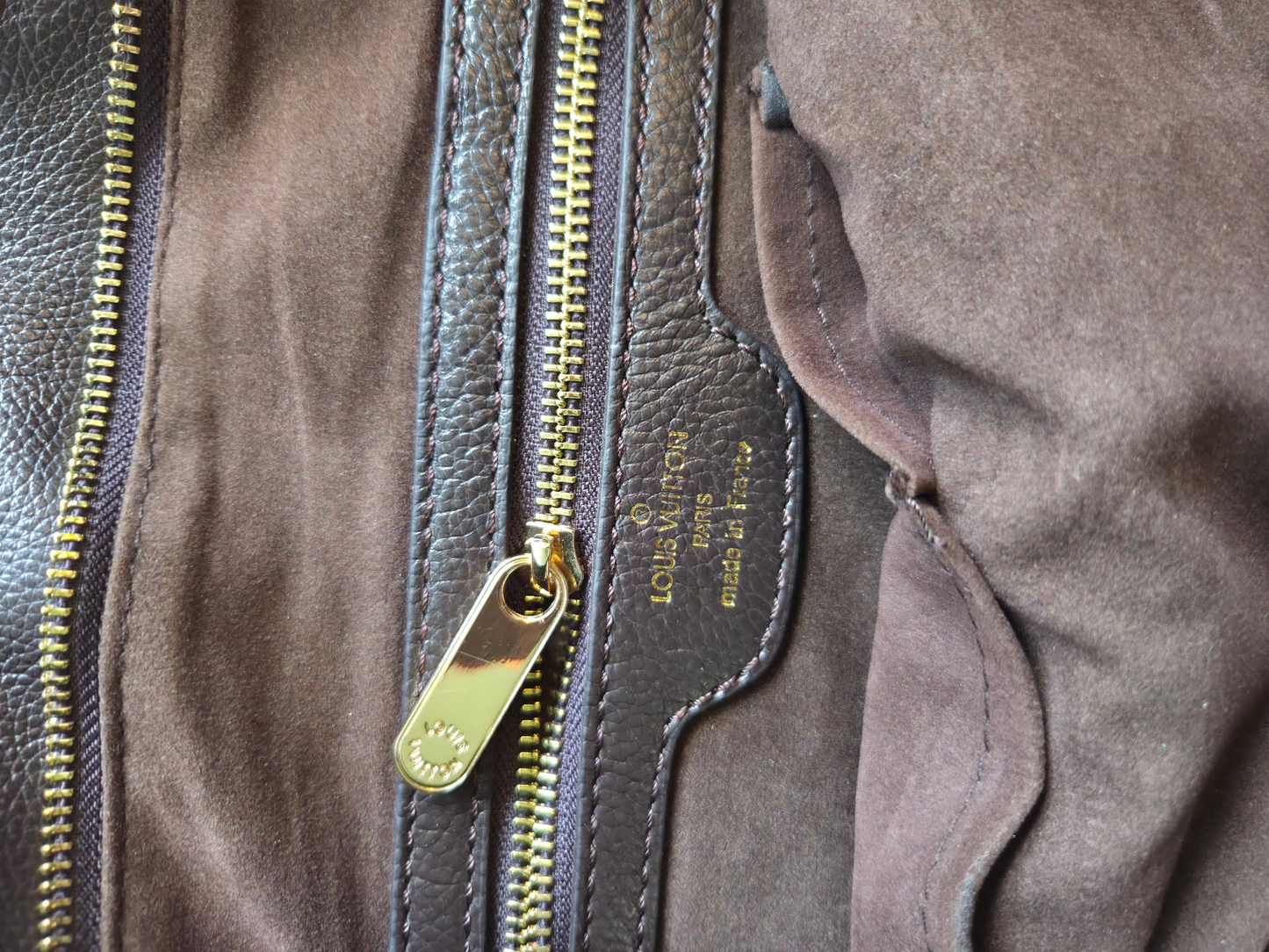 Preloved Brown Checkered Shoulder Bag – Designer Style